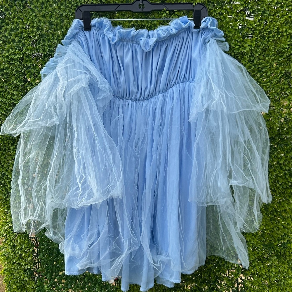 Elegant Blue Tulle Dress